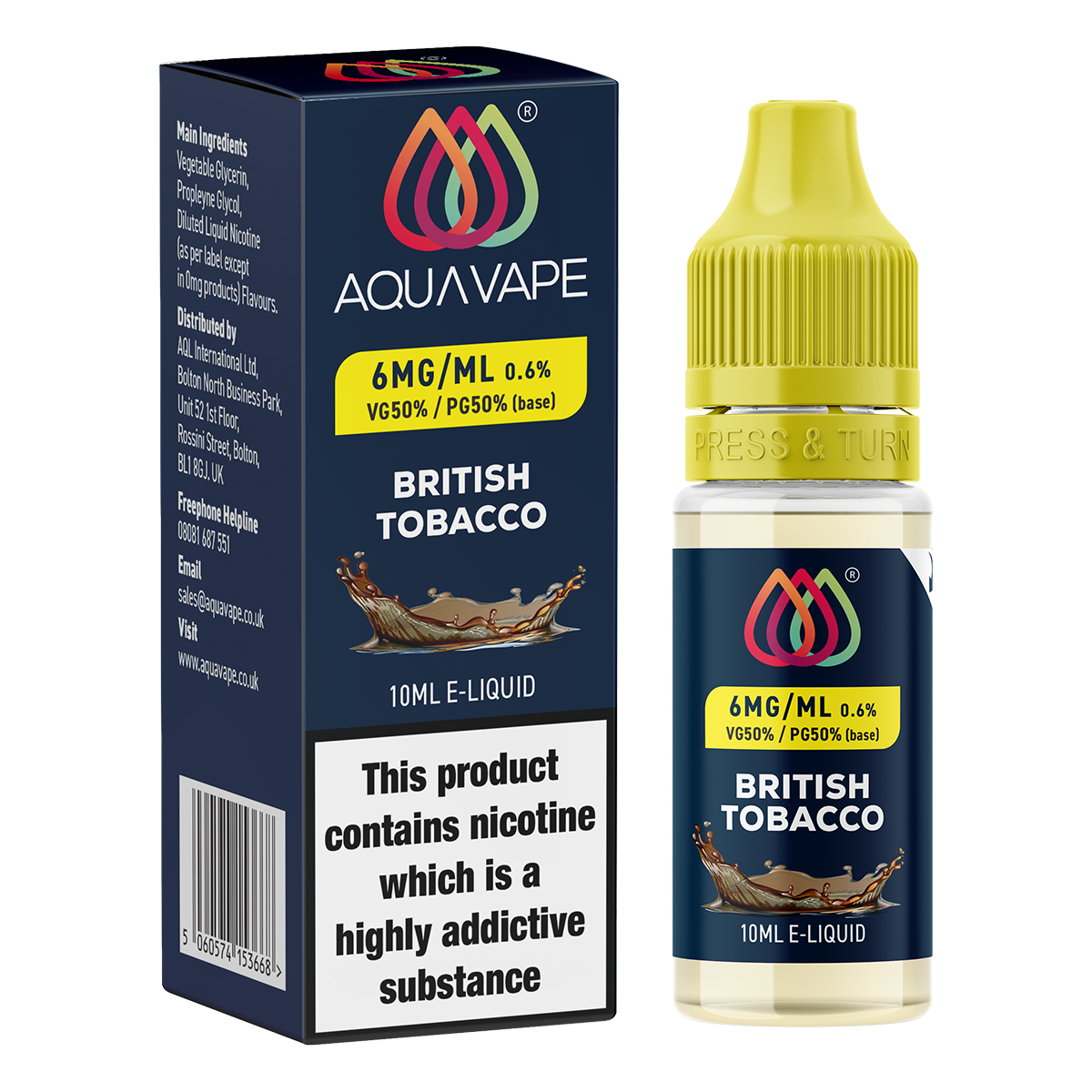 British Tobacco by Aquavape 10ml | E-Liquid
