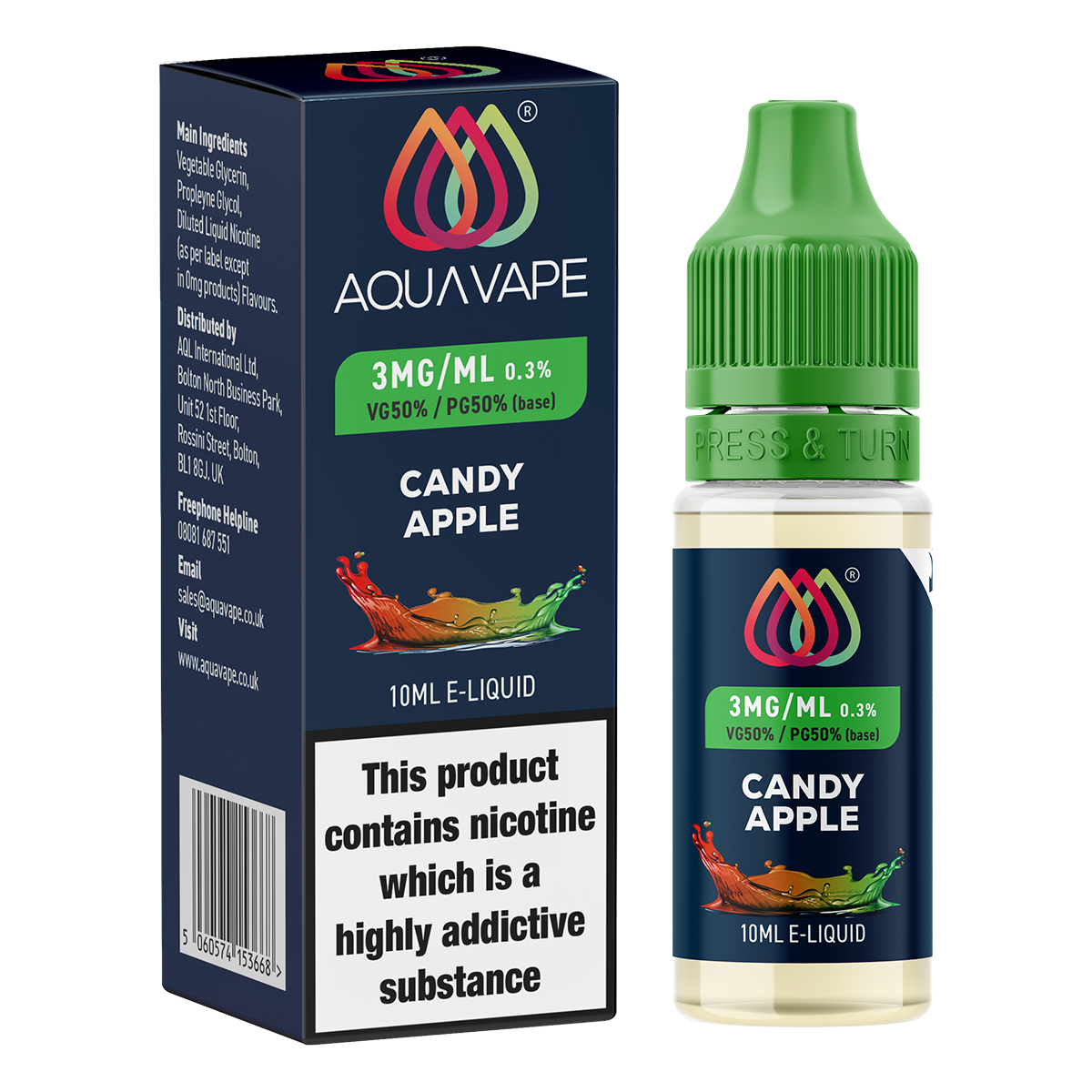 Candy Apple E-Liquid by Aquavape | 10ml Candy Apple E-Liquid by Aquavape | 10ml