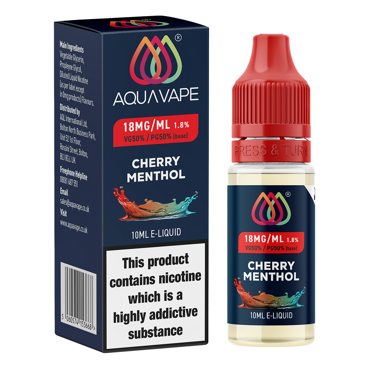 Cherry Menthol E-Liquid by Aquavape