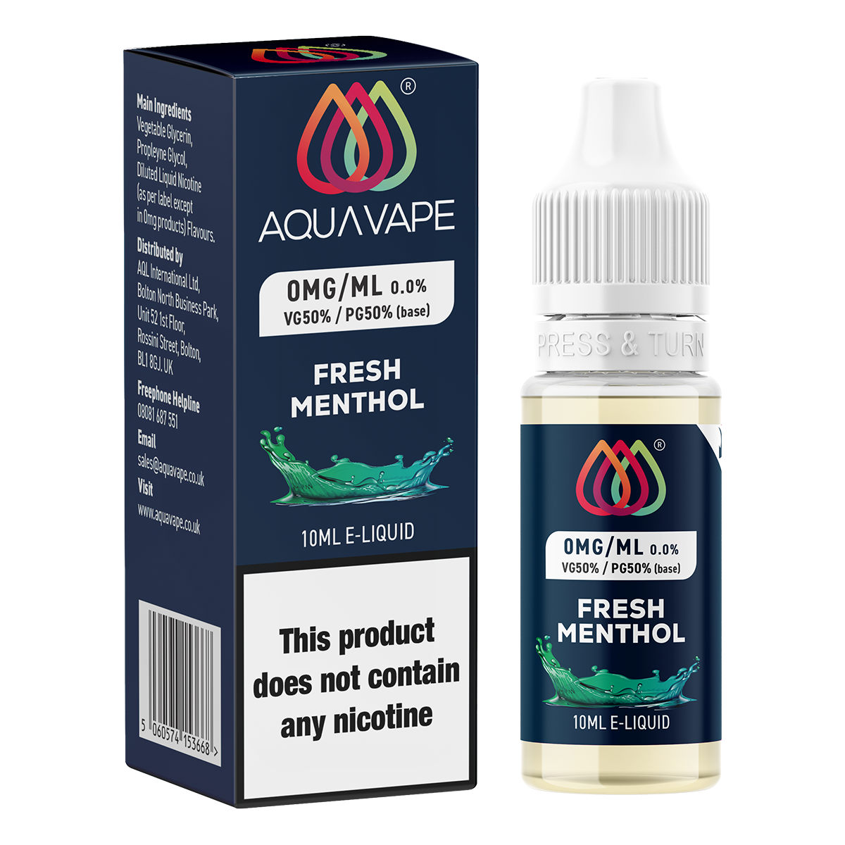 Fresh Menthol by Aquavape 10ml | E-Liquid