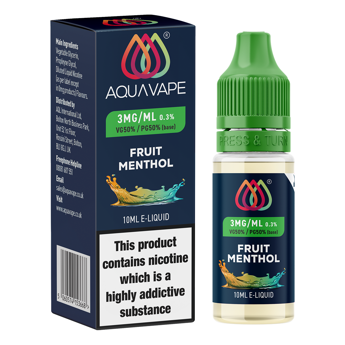 mint and fruit vape juice Fruit Menthol E-Liquid by Aquavape