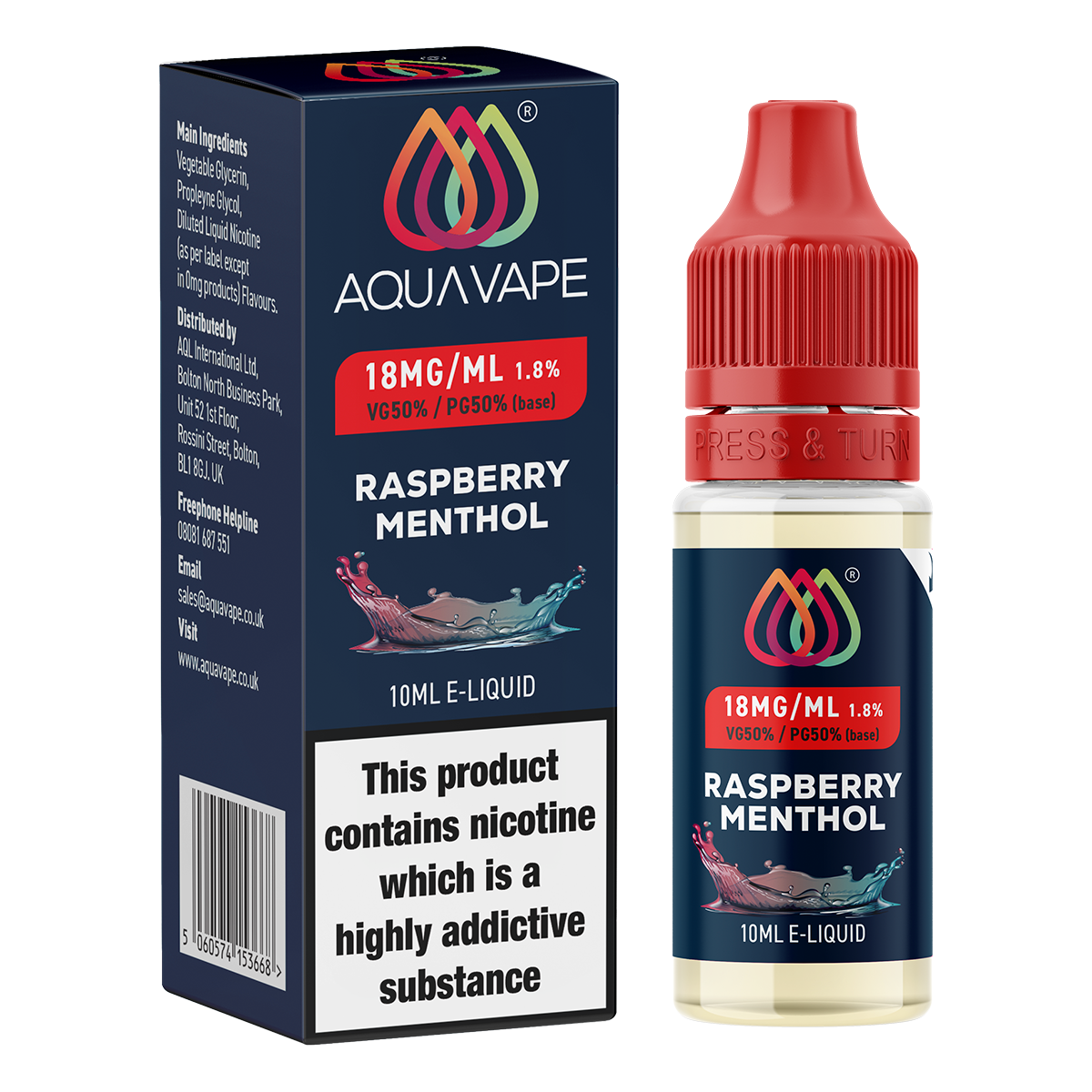 menthol vape liquid 12mg nicotine Raspberry Menthol E-Liquid by Aquavape