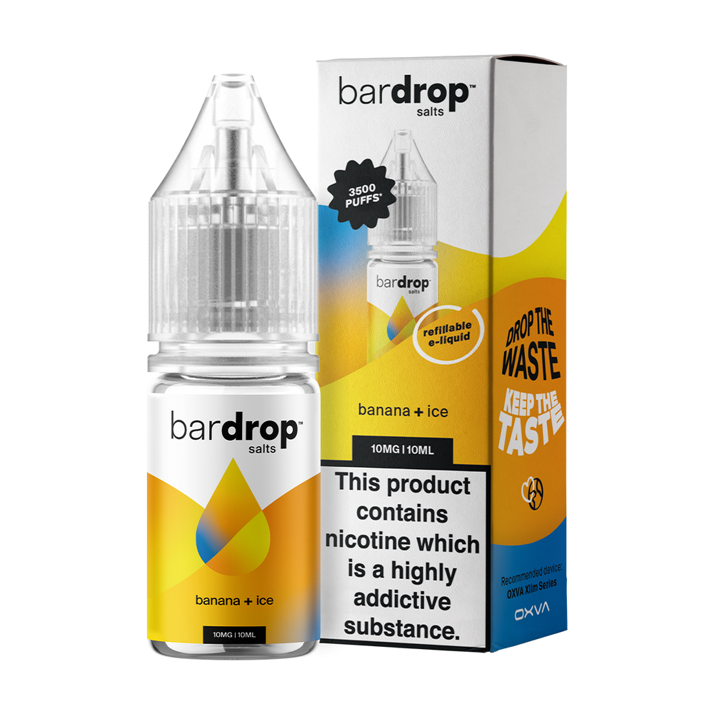 bar drop box bottle banana ice