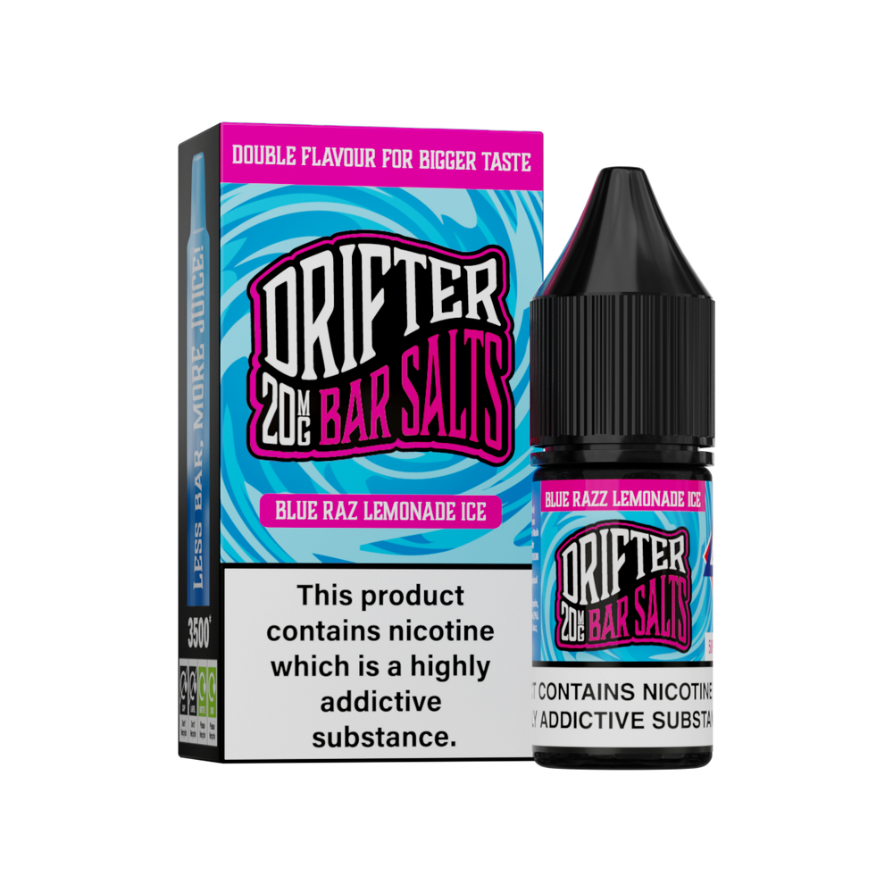 Blue Razz Lemonade Ice Nic Salt by Drifter Bar Salts 10ml 20mg