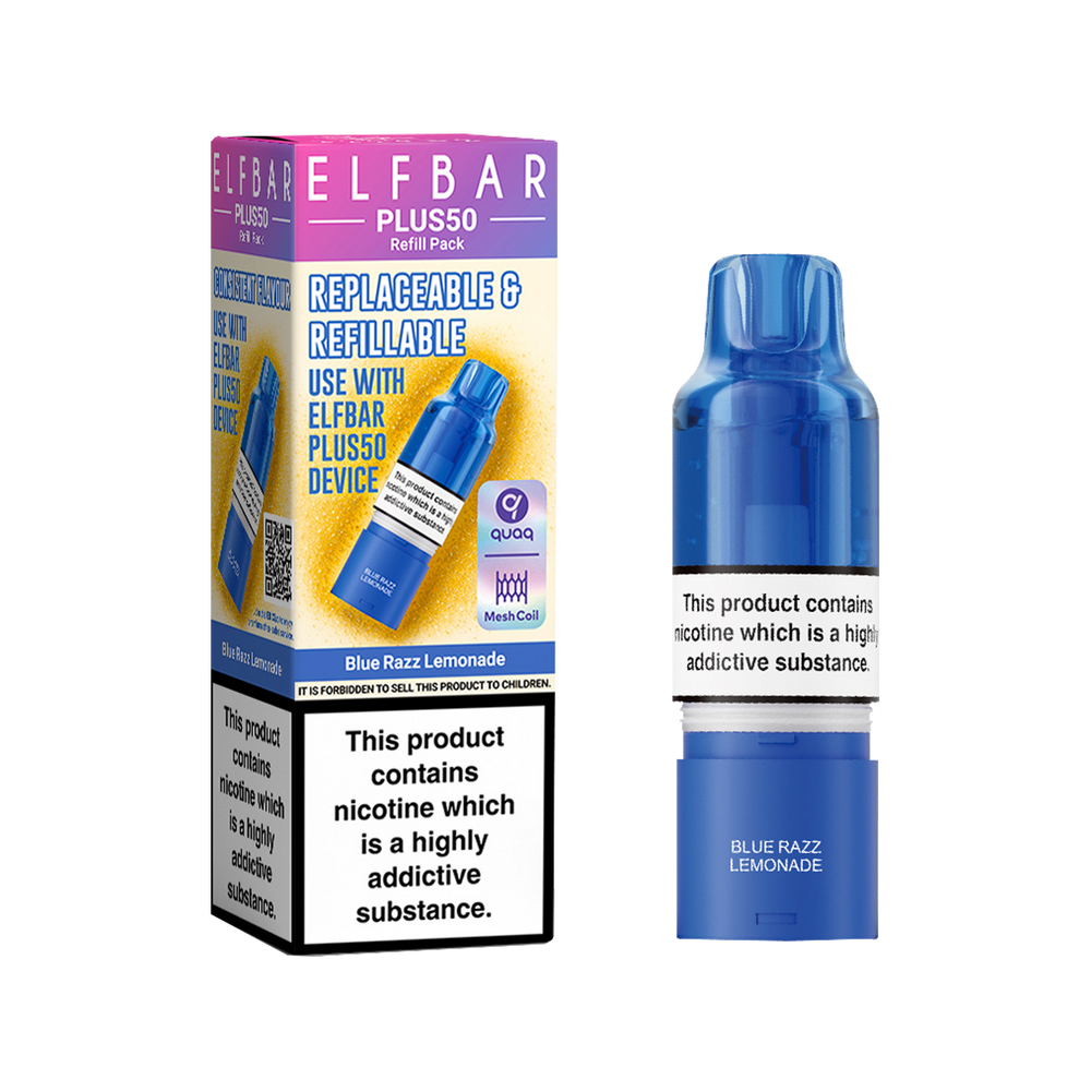 Blue Razz Lemonade ElfBar Plus 50 Refill Pack