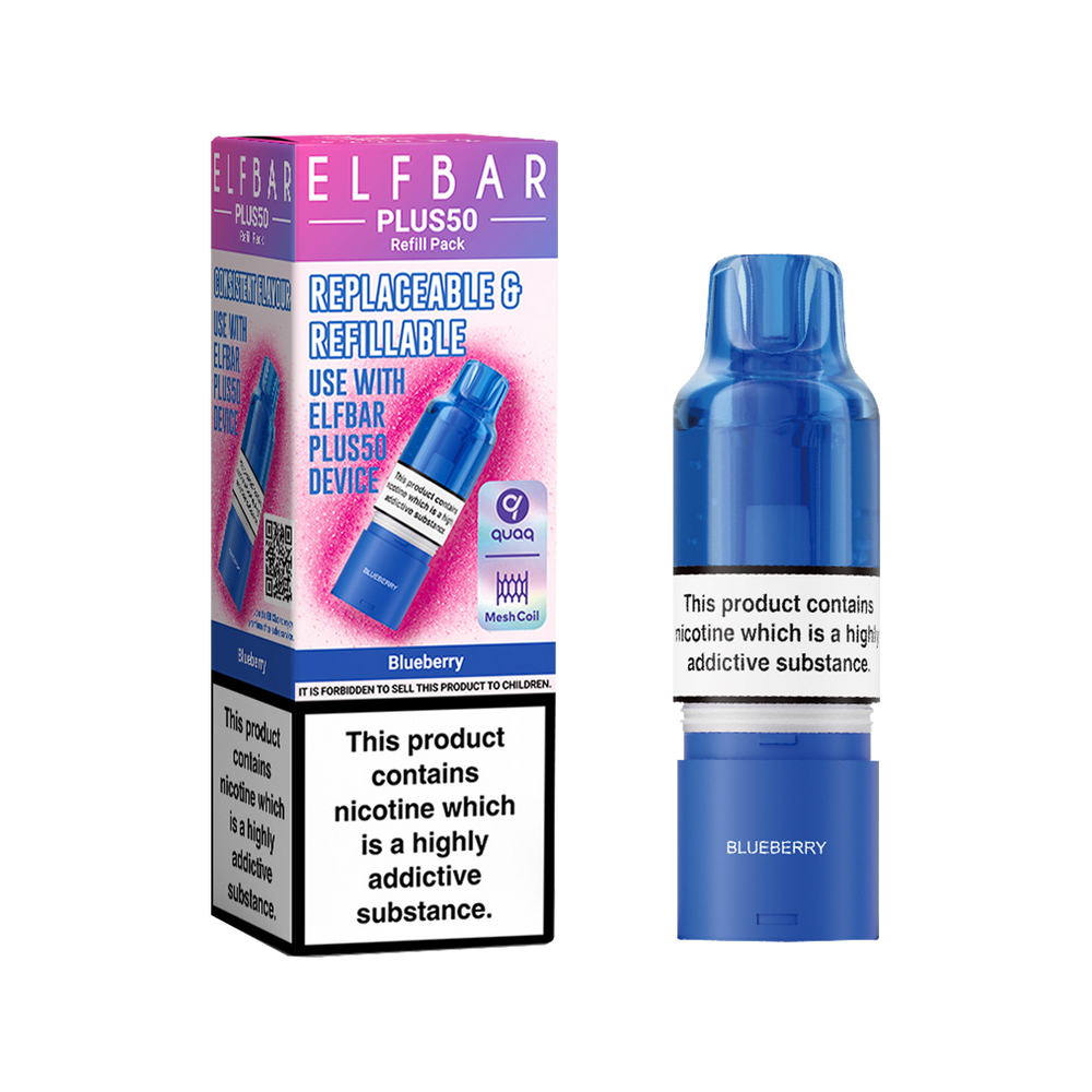 Blueberry ElfBar Plus 50 Refill Pack