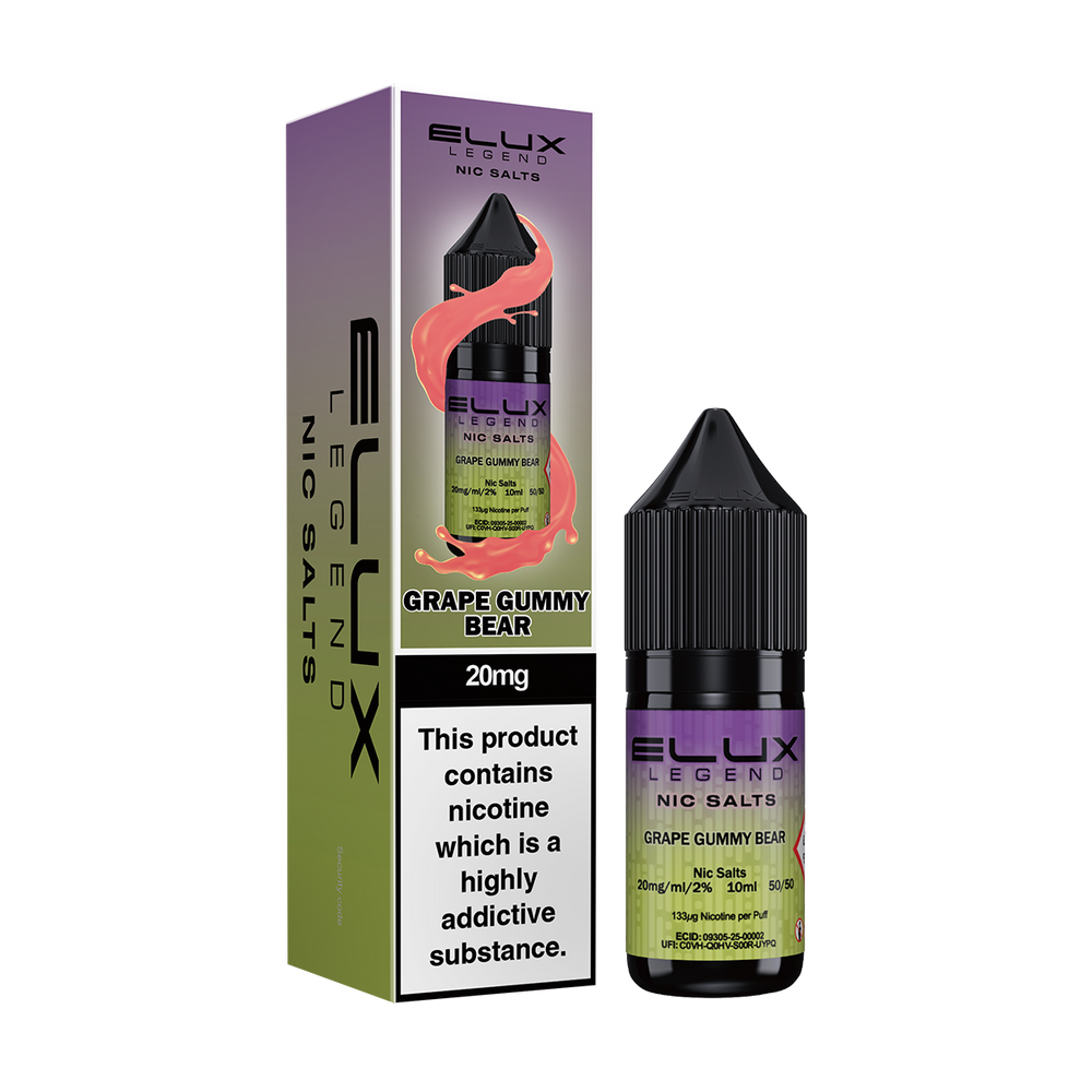 elux 10ml nic salt 10ml grape gummy bear