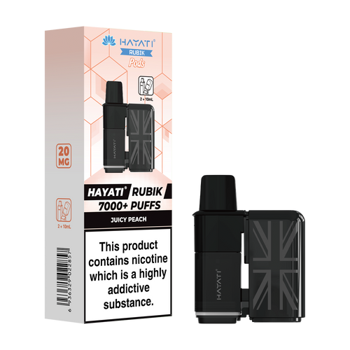 hayati rubik 7000 refill pods juicy peach