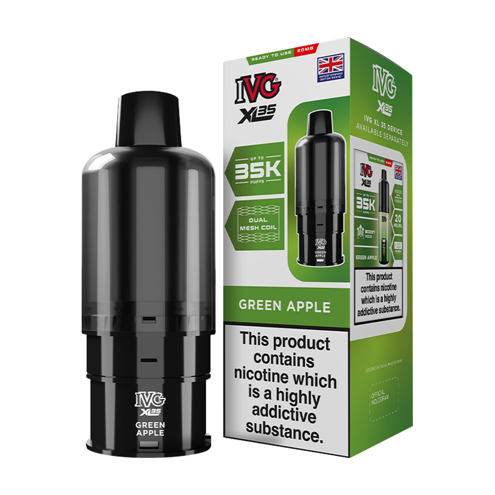 ivg xl 35 refill green apple