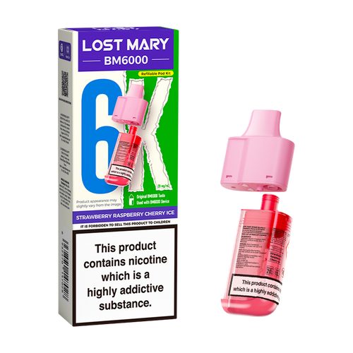 lost mary bm6000 refill pack strawberry raspberry cherry ice