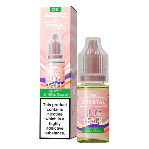 Juicy Peach Nic Salt by SKE Crystal 10ml 10mg