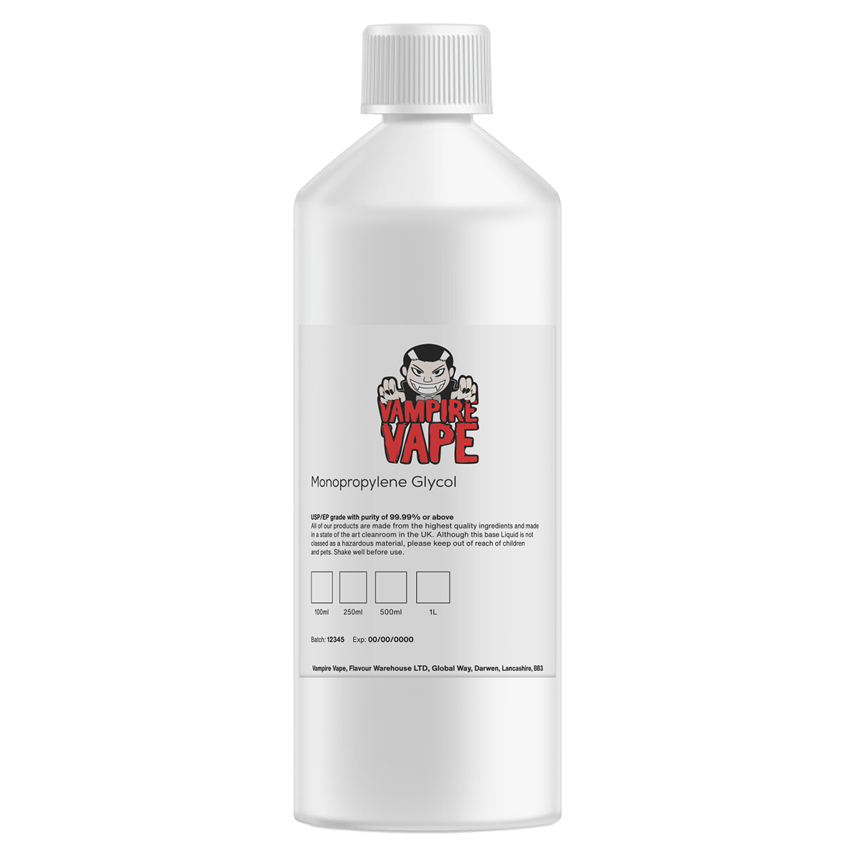 DIY Base 100% PG by Vampire Vape - 500ml | E-Liquid Aquavape DIY Base 100% PG by Vampire Vape - 500ml | E-Liquid Aquavape