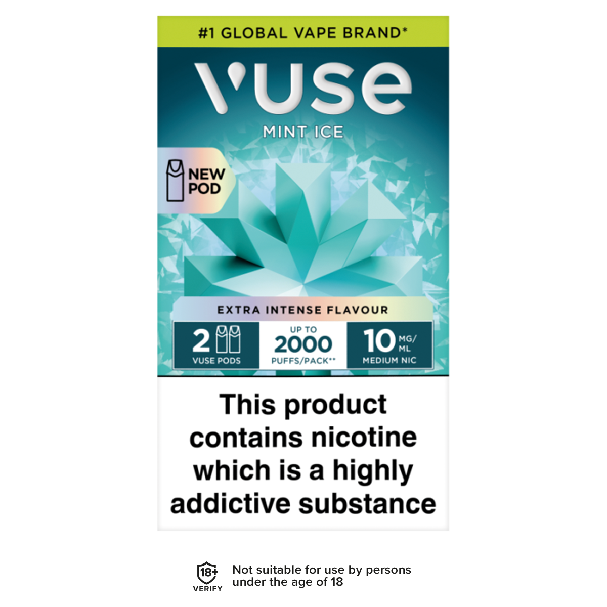 Mint Ice Vuse Pro Pods | 3 Pods For 15 Aquavape Mint Ice Vuse Pro Pods | 3 Pods For 15 Aquavape
