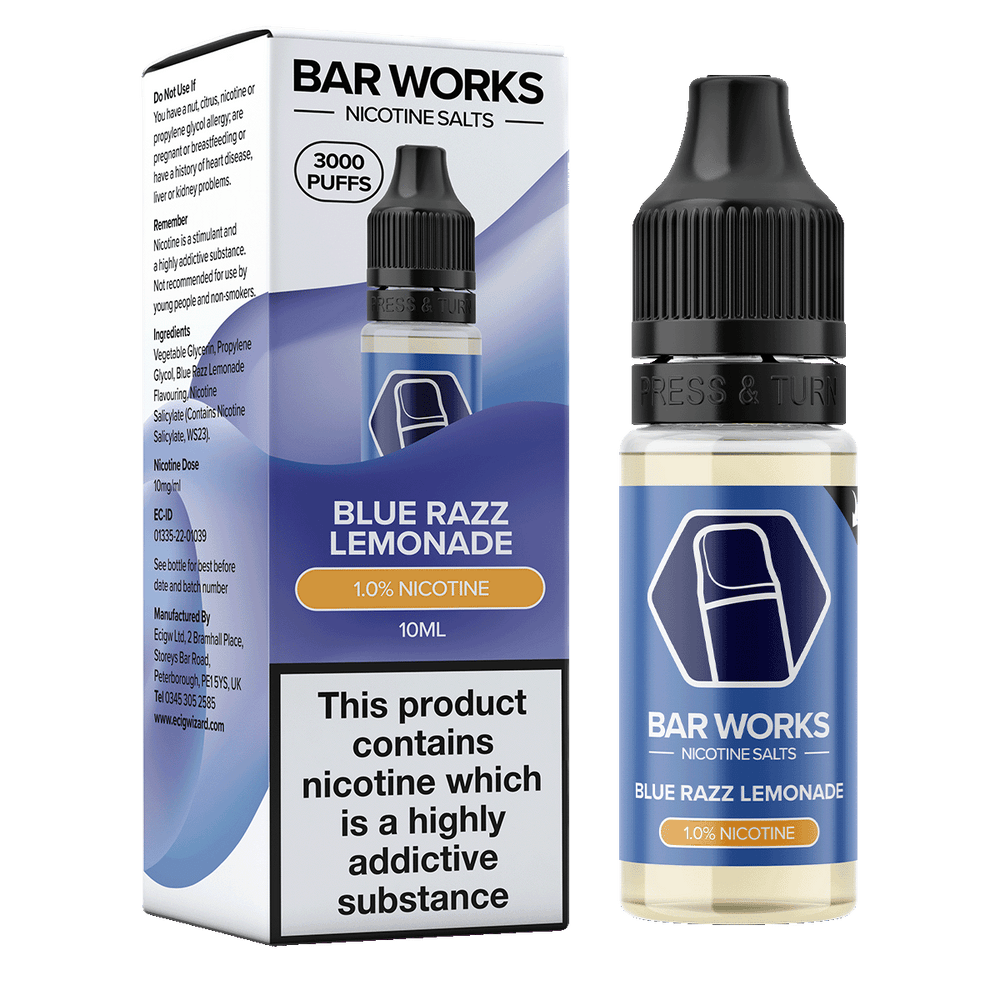 Blue Razz Lemonade Nic Salt by Bar Works - 10ml 10mg