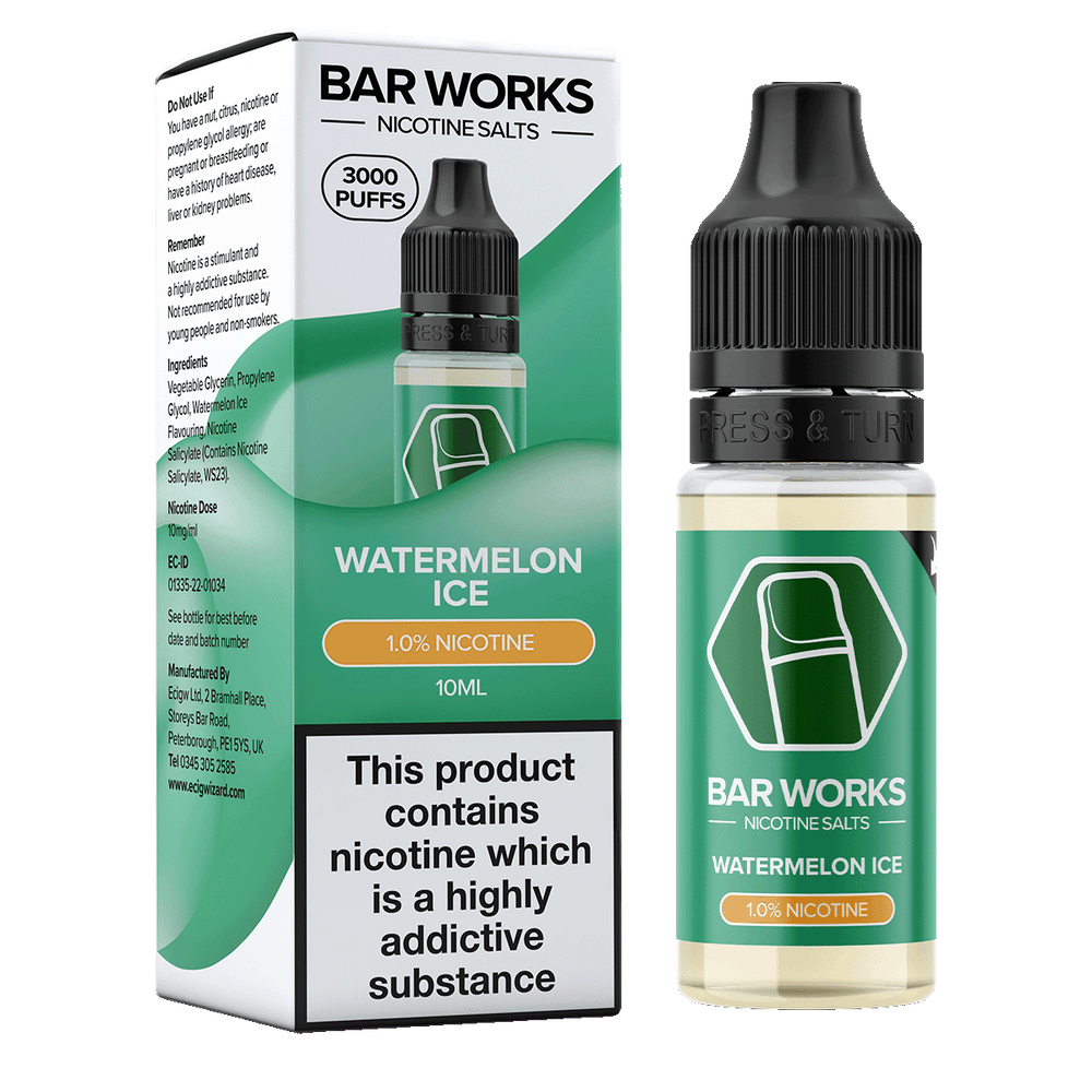 Watermelon Ice Nic Salt by Bar Works - 10ml 10mg