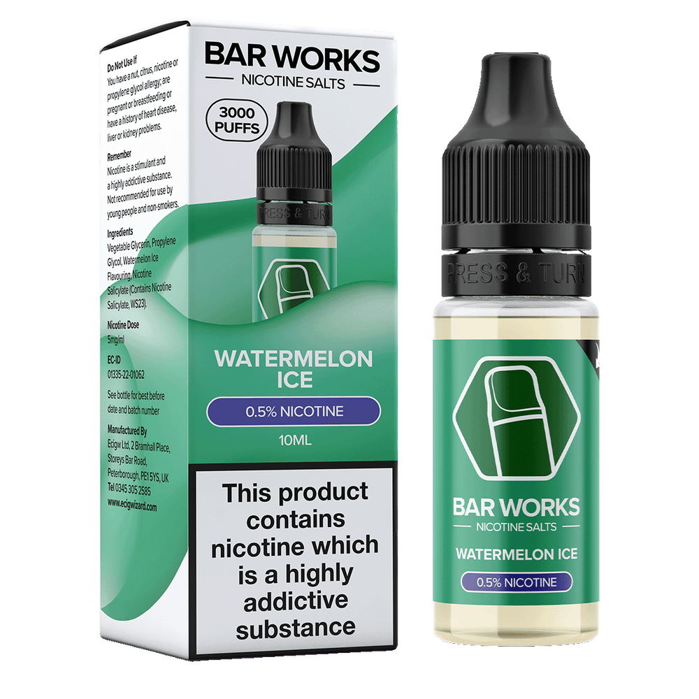 Watermelon Ice Nic Salt by Bar Works - 10ml 5mg