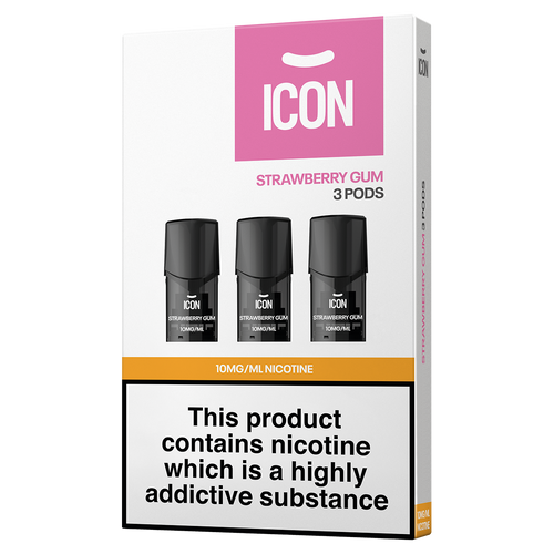 ICON Vape Strawberry Gum Pods (Pack of 3) 10mg