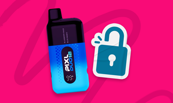 Pixl Duo 12 device with an animated padlock next to it