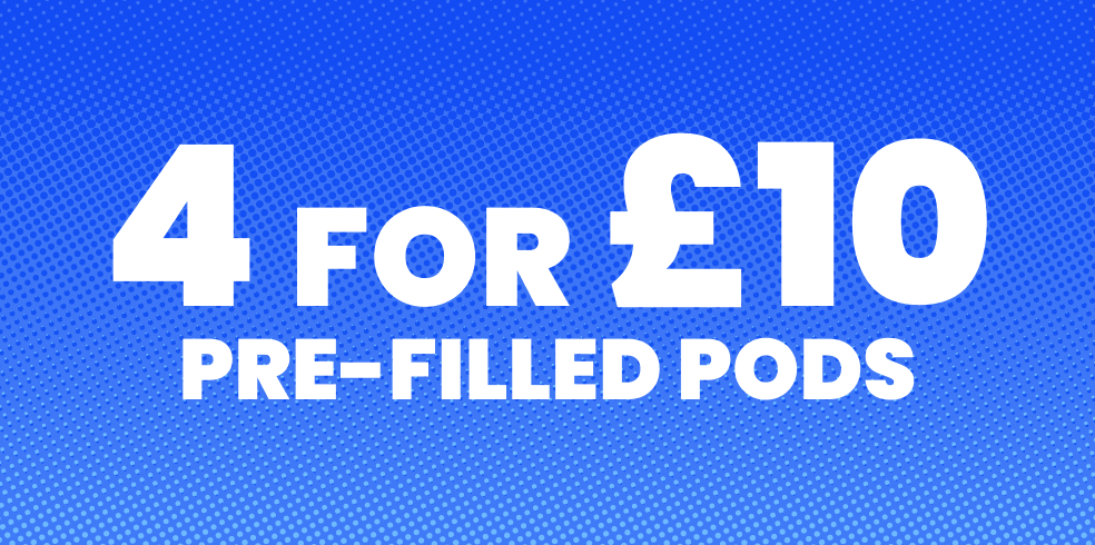 4 For £10 Prefilled Vape Pods