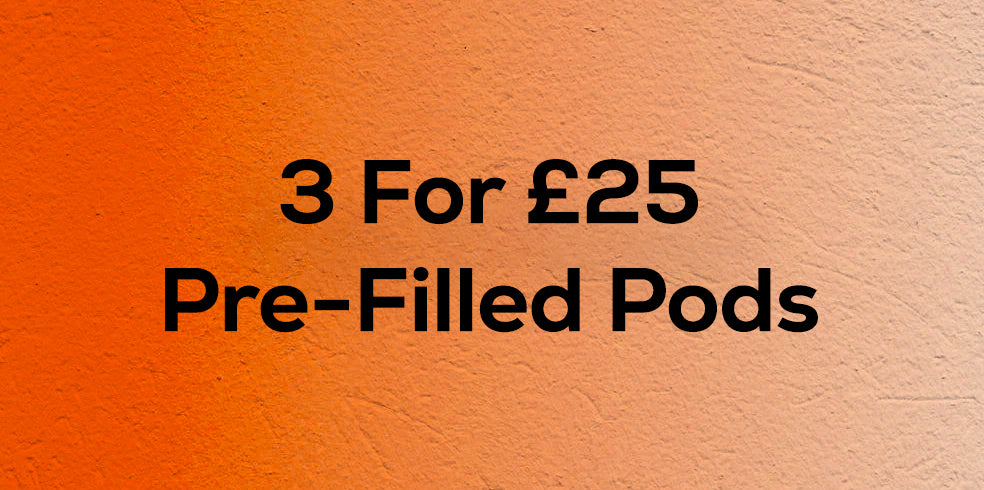 3 for £25 on Pre-Filled Pods