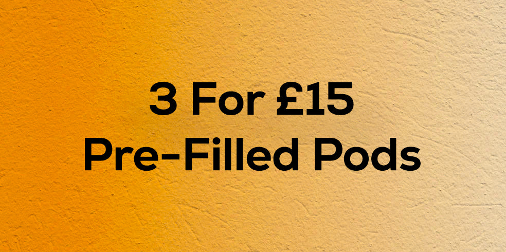 3 for £15 Pre-filled Pods