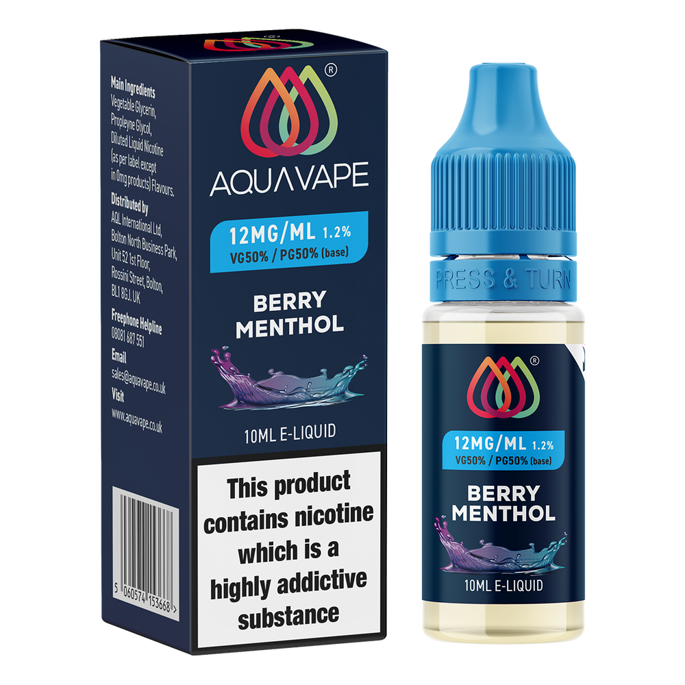 Berry Menthol E-Liquid by Aquavape - 10ml 12mg