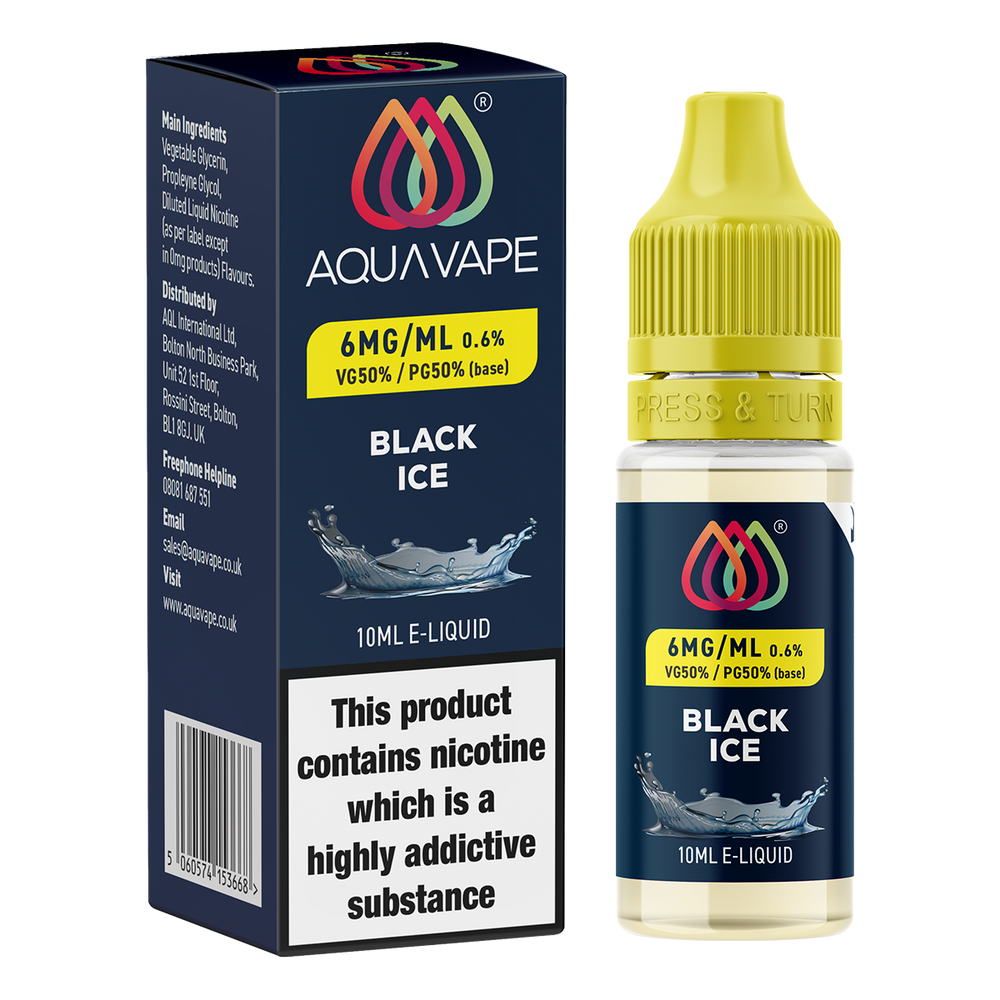 Black Ice E-Liquid by Aquavape - 10ml 6mg