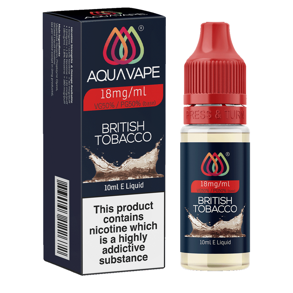 British Tobacco by Aquavape - 10ml 18mg