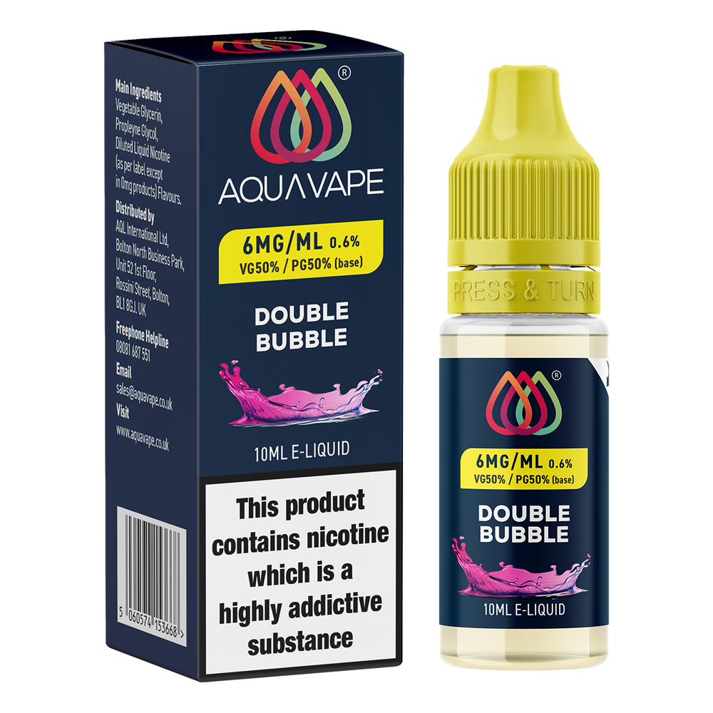 Double Bubble E-Liquid by Aquavape - 10ml 6mg