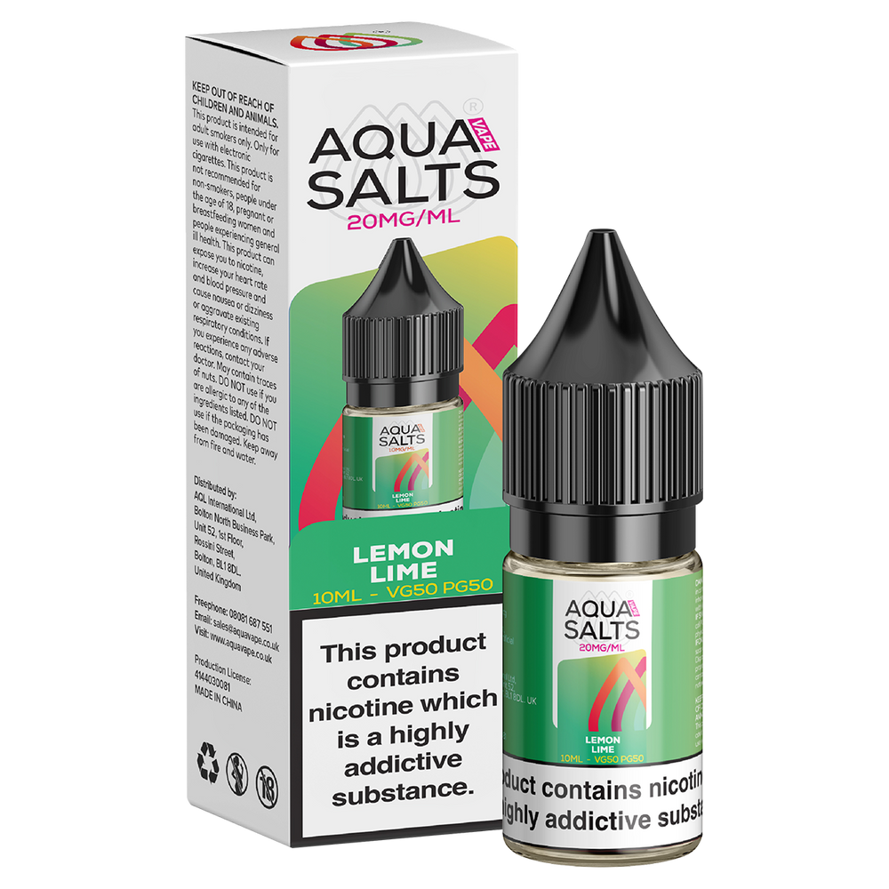 aqua salts vape juice Lemon Lime Nic Salt by Aqua Salts 10ml – Aquavape