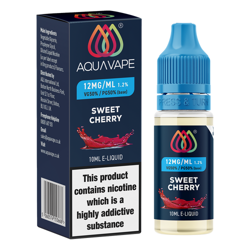 Sweet Cherry E-Liquid by Aquavape - 10ml 12mg