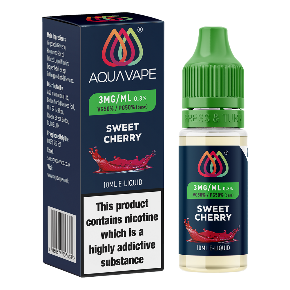 Sweet Cherry E-Liquid by Aquavape | 10ml Sweet Cherry E-Liquid by Aquavape | 10ml