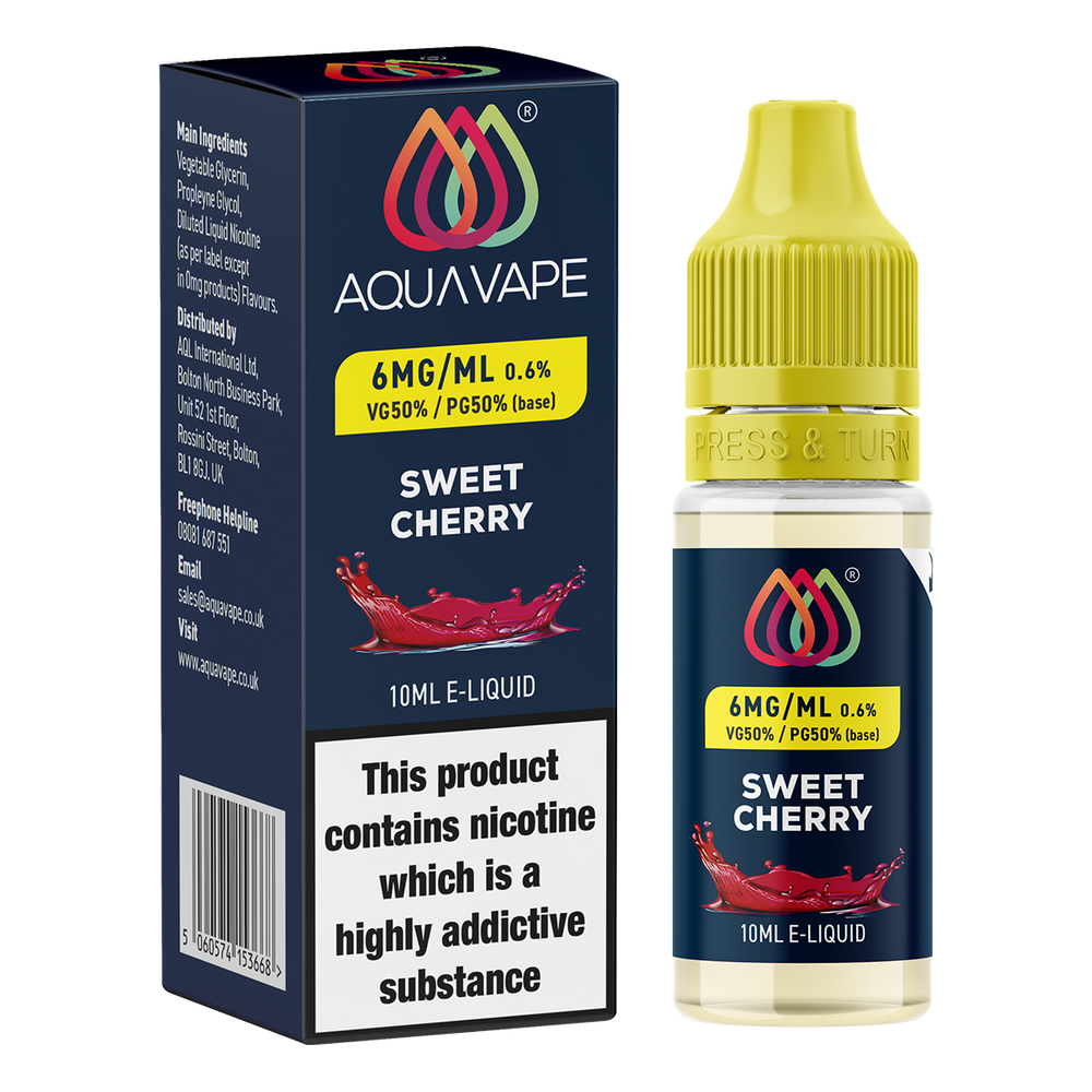 Sweet Cherry E-Liquid by Aquavape - 10ml 6mg