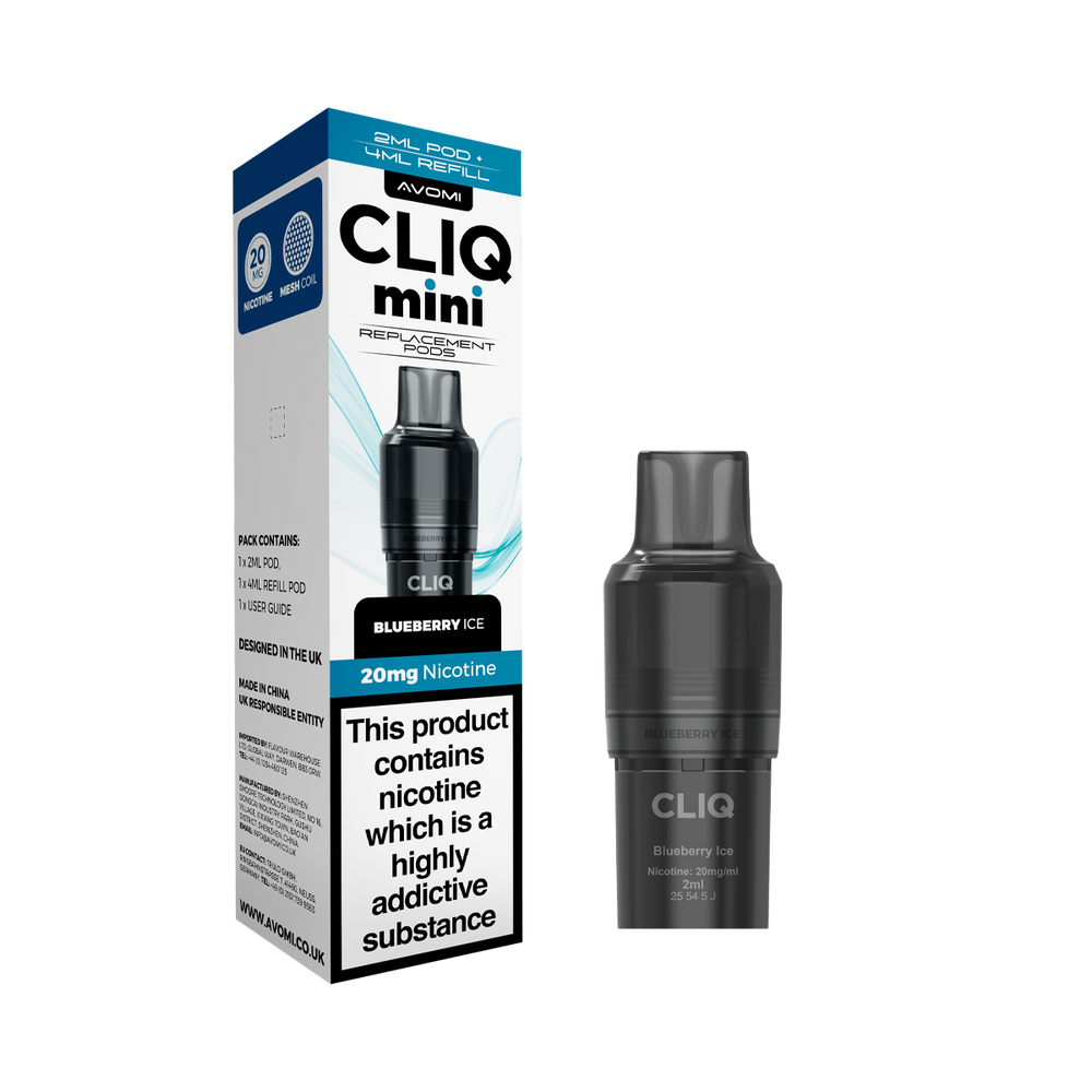 avomi cliq mini pod blueberry ice