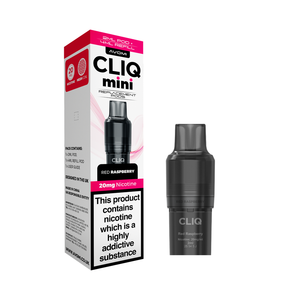 Avomi Cliq Mini Pods red raspberry
