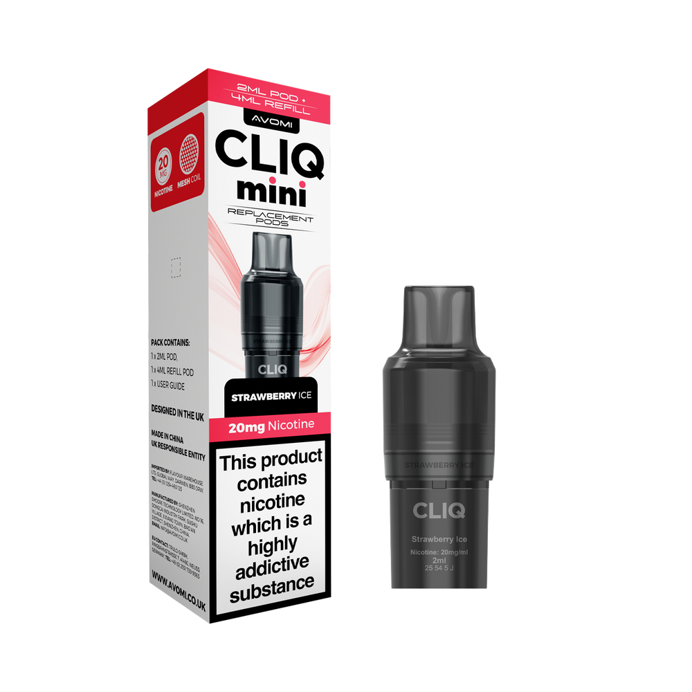 Avomi Cliq Mini Pods strawberry ice 