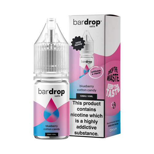 bar drop box bottle blueberry cotton candy