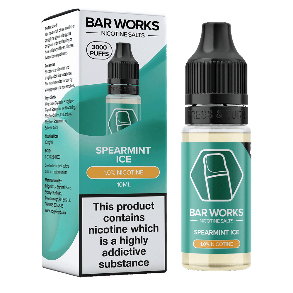 Spearmint Ice Bar Works Nic Salt E-Liquid