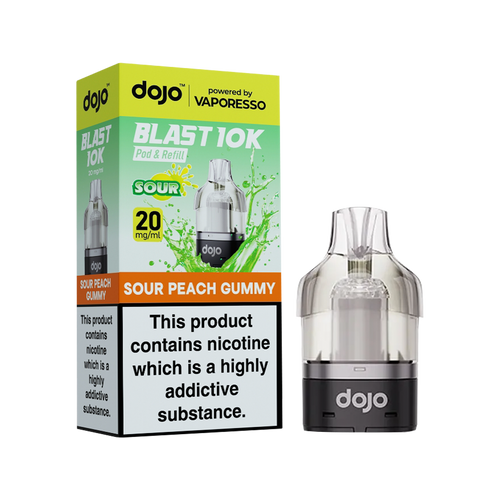 dojo blast 10k refill sour peach gummy