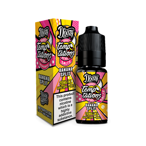 doozy temptations banana split nic salt 10ml