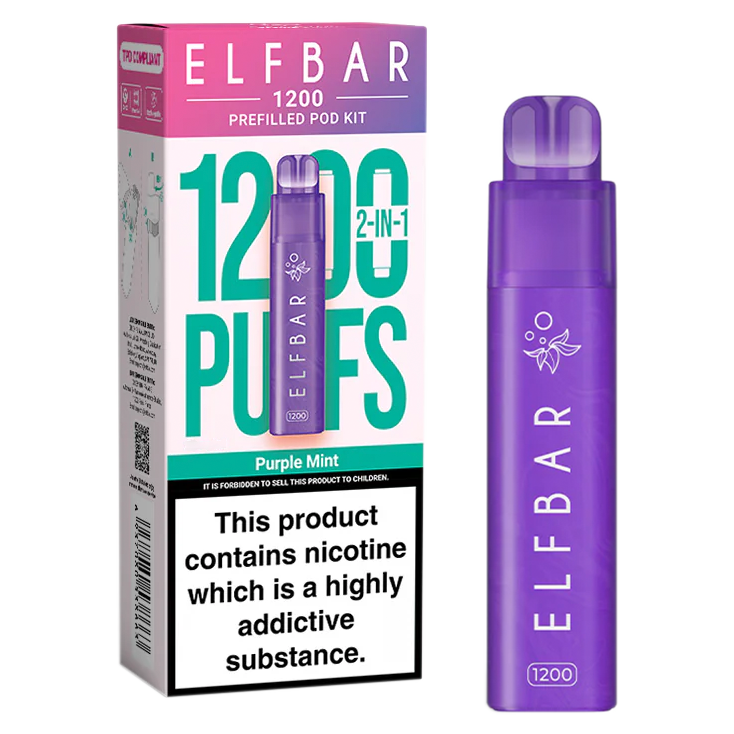 Purple Mint Elf Bar 1200 Pod Kit