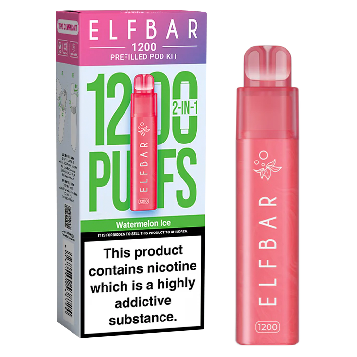 Watermelon Ice Elf Bar 1200 Pod Kit