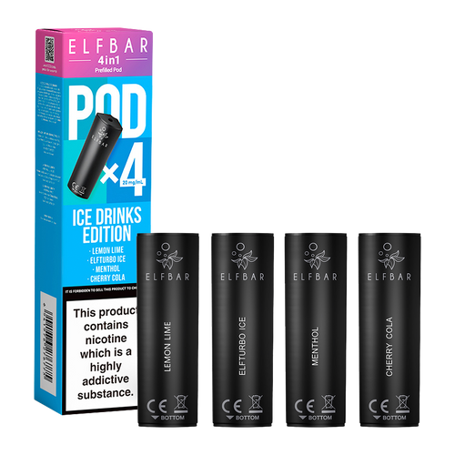 Elfbar 4in1 Vape Kit | 3 Pre-Filled Pods For 12 Aquavape Elfbar 4in1 Vape Kit | 3 Pre-Filled Pods For 12 Aquavape