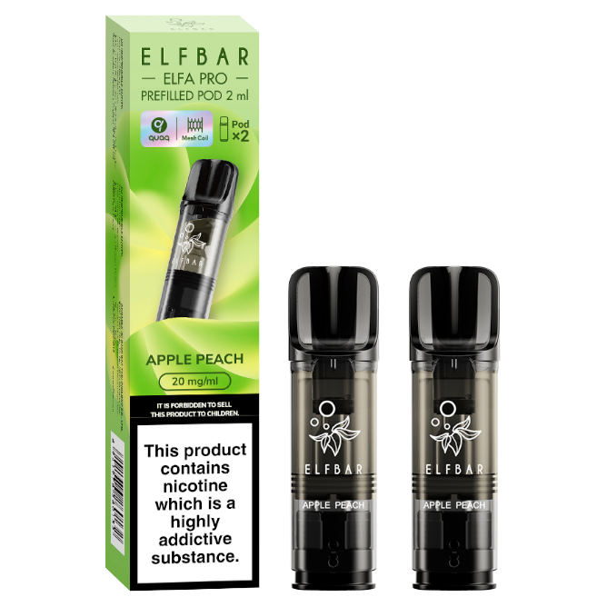 Apple Peach Elf Bar Elfa Pro Pods | Vape Pods | Aquavape