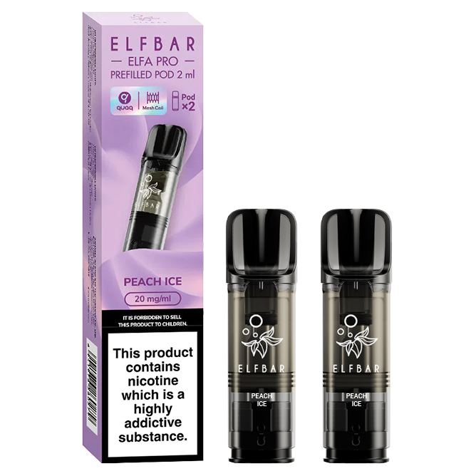Peach Ice Elf Bar Elfa Pro Pods | Vape Pods