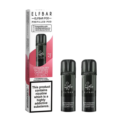 Elfbar 600 Prefilled POD Strawberry Raspberry Cherry Ice