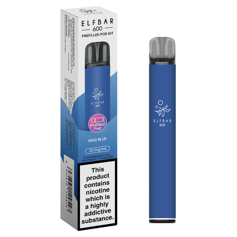 elfbar 600 prefilled pod kit mad blue