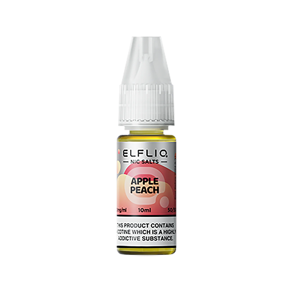 elfliq by elfbar nic salts 10ml apple peach