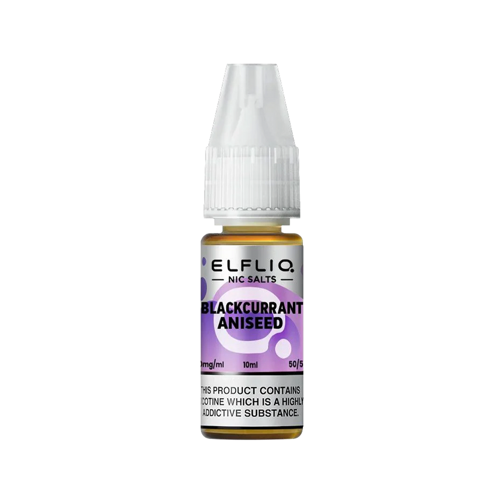elfliq by elfbar nic salts 10ml blackcurrant aniseed