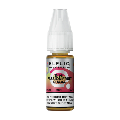 elfliq by elfbar nic salts 10ml kiwi passion fruit guava